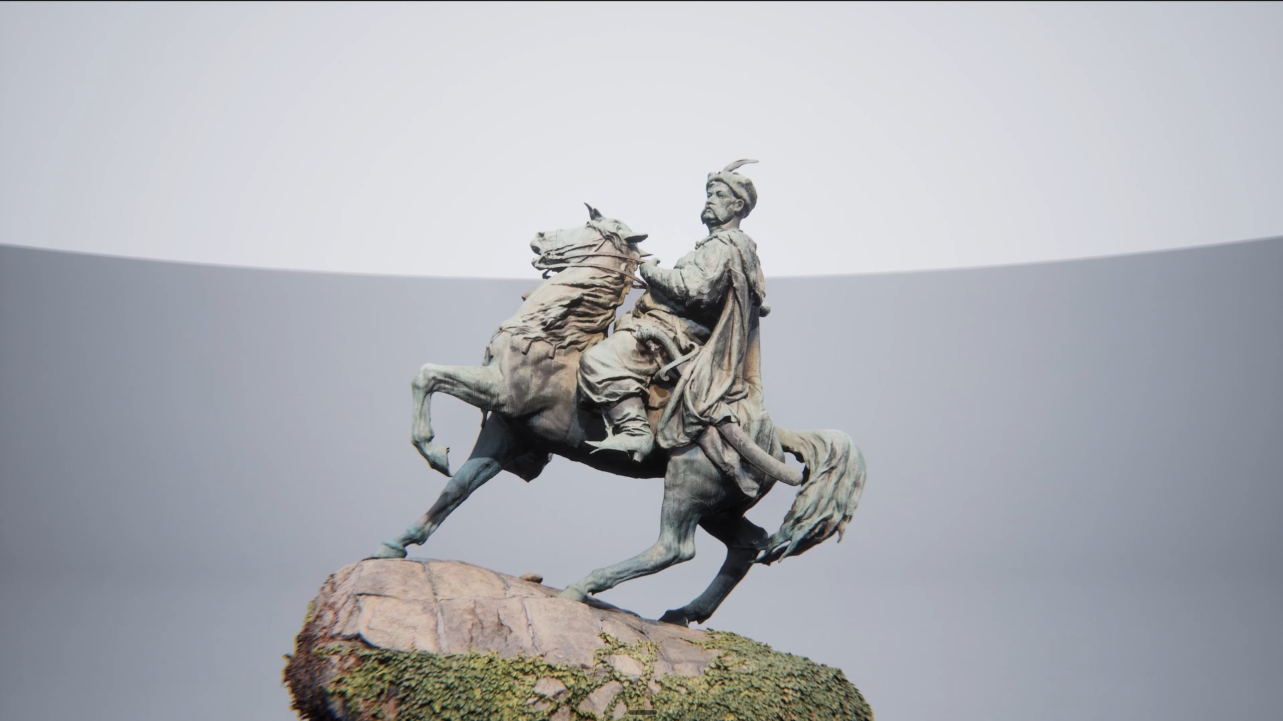 Textured model of Bohdan Khmelnytsky monument