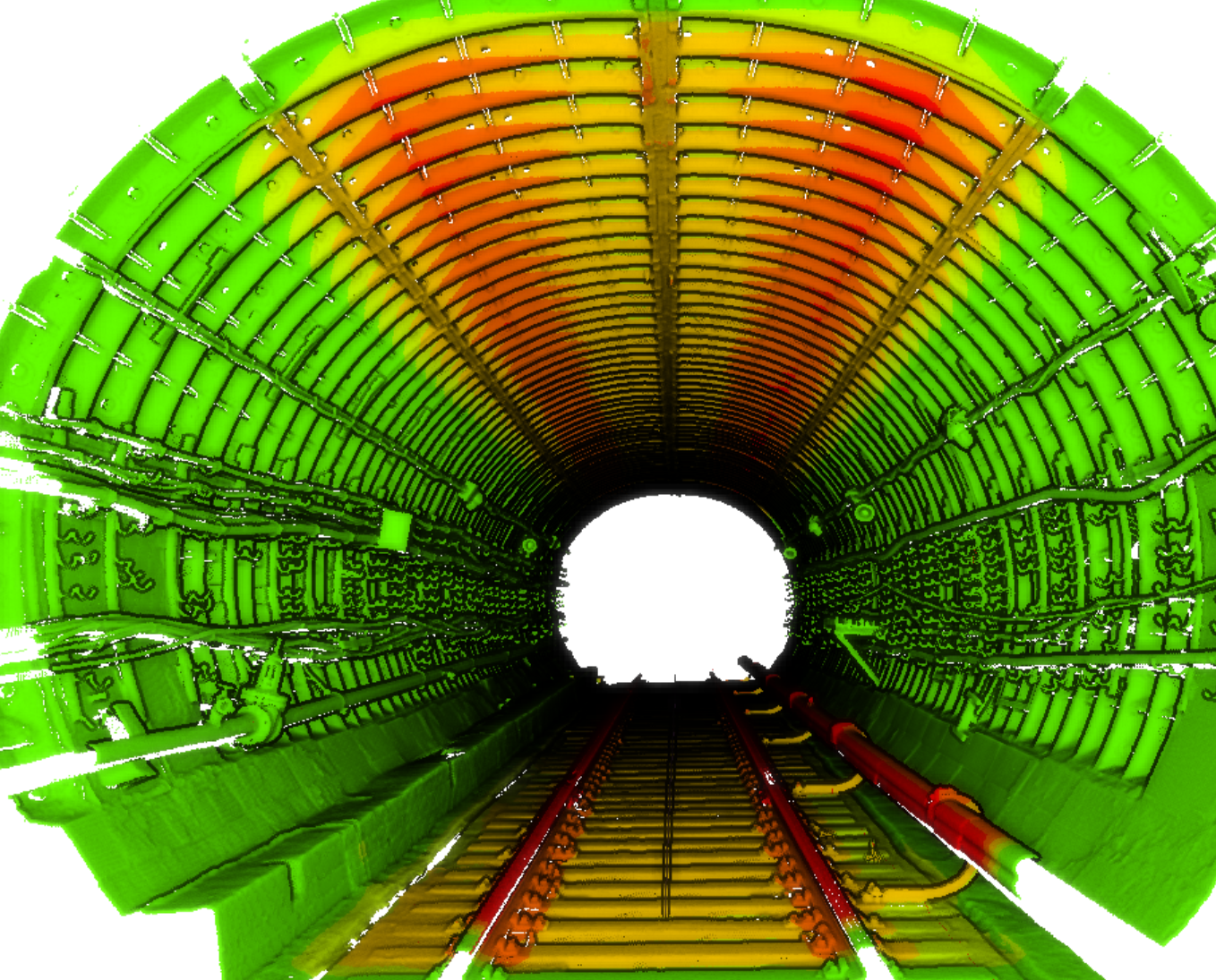 Clearance analysis in deformed metro tunnel