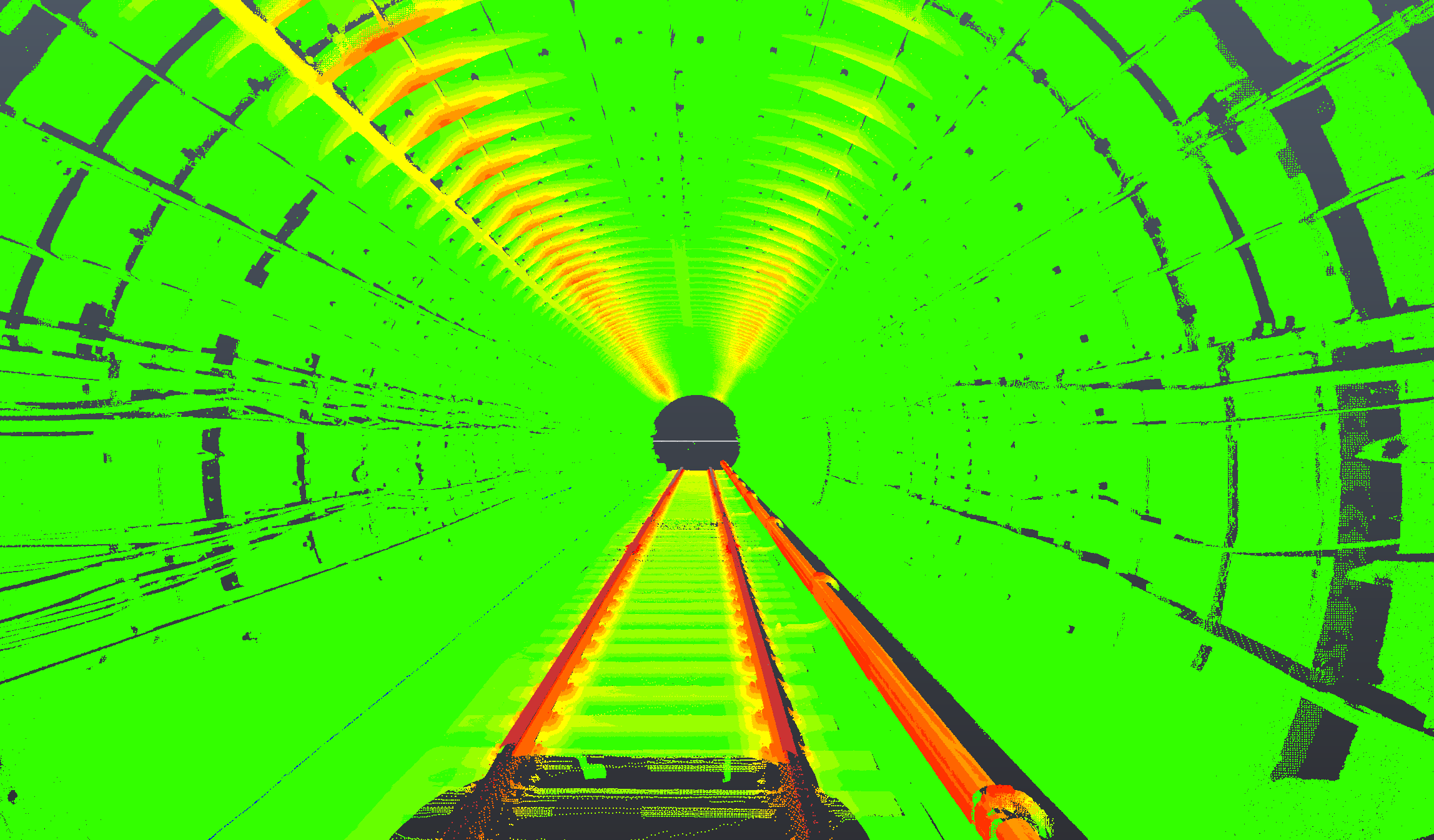Metro tunnel clearance analysis in an area without deformation