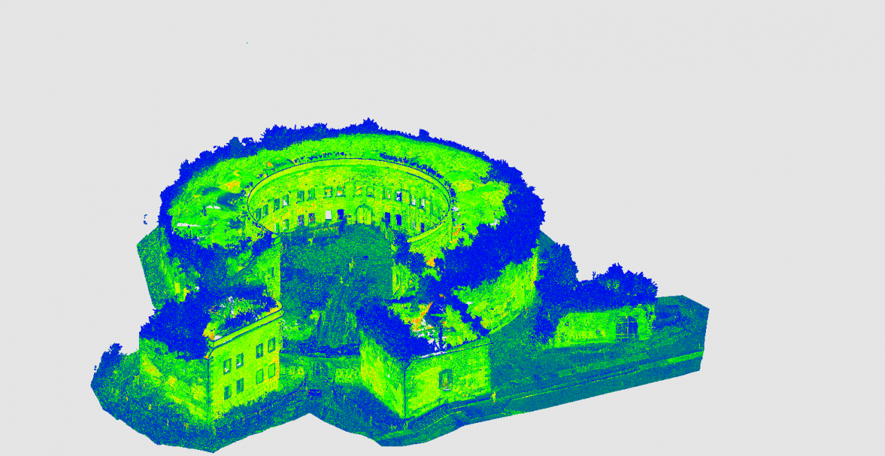 Fort Asterstein point cloud of the facades